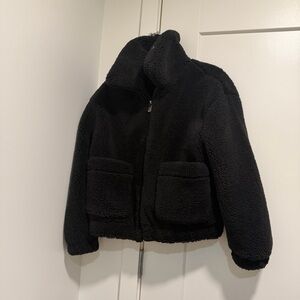 Pull&Bear Black fleece Puffer Jacket